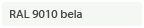 RAL 9010 bela
